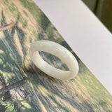 21.7mm A-Grade Natural White Jadeite Ring Band No. 161698