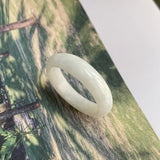 21.7mm A-Grade Natural White Jadeite Ring Band No. 161698