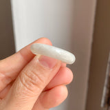 21.7mm A-Grade Natural White Jadeite Ring Band No. 161698