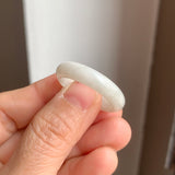 21.7mm A-Grade Natural White Jadeite Ring Band No. 161698