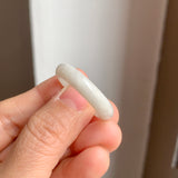 21.7mm A-Grade Natural White Jadeite Ring Band No. 161698
