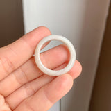 21.7mm A-Grade Natural White Jadeite Ring Band No. 161698