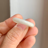 20mm A-Grade Natural White Jadeite Ring Band No. 161685