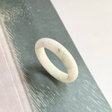 19mm A-Grade Natural White Jadeite Ring Band No. 161770