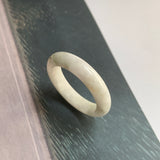 19mm A-Grade Natural White Jadeite Ring Band No. 161770