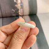 19mm A-Grade Natural White Jadeite Ring Band No. 161770