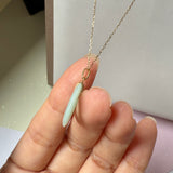 SOLD OUT: A-Grade Natural Moss On Snow Jadeite Ancient Coin Donut Pendant No.172584