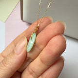 SOLD OUT: A-Grade Natural Moss On Snow Jadeite Ancient Coin Donut Pendant No.172585
