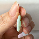 SOLD OUT: A-Grade Natural Moss On Snow Jadeite Ancient Coin Donut Pendant No.172585