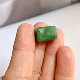 A-Grade Natural Green Jadeite Rectangle Barrel No. 172793