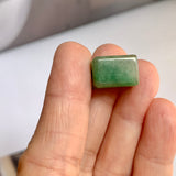 A-Grade Natural Green Jadeite Rectangle Barrel No. 172793