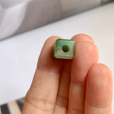 A-Grade Natural Green Jadeite Rectangle Barrel No. 172793