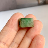 A-Grade Natural Green Jadeite Rectangle Barrel No. 172793