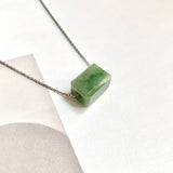 A-Grade Natural Green Jadeite Rectangle Barrel No. 172794