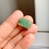 A-Grade Natural Green Jadeite Rectangle Barrel No. 172794