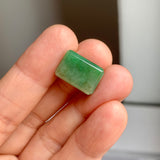 A-Grade Natural Green Jadeite Rectangle Barrel No. 172794