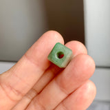 A-Grade Natural Green Jadeite Rectangle Barrel No. 172794