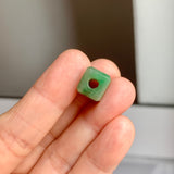 A-Grade Natural Green Jadeite Rectangle Barrel No. 172794