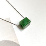 A-Grade Natural Green Jadeite Rectangle Barrel No. 172795