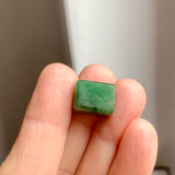 A-Grade Natural Green Jadeite Rectangle Barrel No. 172795