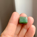 A-Grade Natural Green Jadeite Rectangle Barrel No. 172795