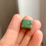 A-Grade Natural Green Jadeite Rectangle Barrel No. 172795