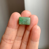 A-Grade Natural Green Jadeite Rectangle Barrel No. 172796