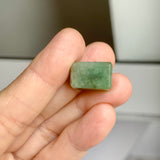 A-Grade Natural Green Jadeite Rectangle Barrel No. 172796
