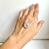 A-Grade Natural Lavender Jadeite Donut No.172797