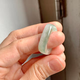 16.3mm A-Grade Natural Floral Jadeite Square Abacus Ring Band No. 161510