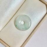 A-Grade Natural Moss On Snow Jadeite Donut No.172799