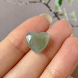 A-Grade Natural Green Yellow Jadeite Heart Bean Pendant No.172894