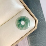 A-Grade Natural Bluish Floral Jadeite Donut No.172800
