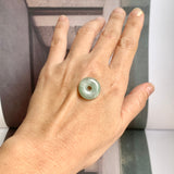 A-Grade Natural Light Green Jadeite Donut No.172801