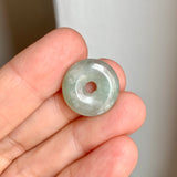 A-Grade Natural Light Green Jadeite Donut No.172801