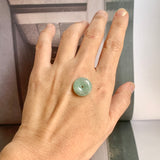 A-Grade Natural Light Green Jadeite Donut No.172802
