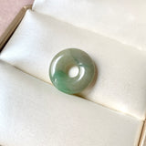 A-Grade Natural Dark Greenish Yellow Jadeite Donut No.172807