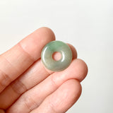 A-Grade Natural Dark Greenish Yellow Jadeite Donut No.172807