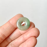 A-Grade Natural Dark Greenish Yellow Jadeite Donut No.172807