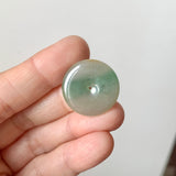 A-Grade Natural Greyish Yellow Jadeite Donut No.172808