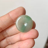 A-Grade Natural Greyish Yellow Jadeite Donut No.172808
