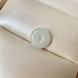 A-Grade Natural White Jadeite Donut No.172809
