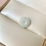 A-Grade Natural White Jadeite Donut No.172809