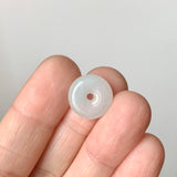 A-Grade Natural White Jadeite Donut No.172809