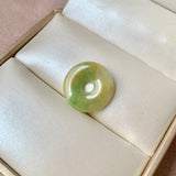 A-Grade Natural Greenish Yellow Jadeite Donut No.172811