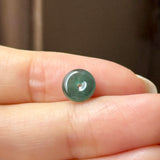 Icy A-Grade Natural Dark Blue Jadeite Mini Donut No.130522