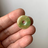 A-Grade Natural Greenish Yellow Jadeite Donut No.172811