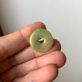 A-Grade Natural Greenish Yellow Jadeite Donut No.172811
