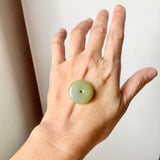 A-Grade Natural Blue Yellow Jadeite Donut No.172812