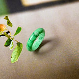 19mm A-Grade Imperial Green Jadeite Ring Band No. 162530